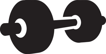MegaLift Dumbbell Icon Design MuscleMaster Robust Symbolのイラスト素材