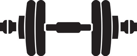 PowerBar Vector Gym Logo MuscleTitan Dumbbell Icon Designのイラスト素材