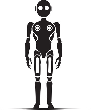 AIConstruct Techno Symbol MetalMind Android Logoのイラスト素材