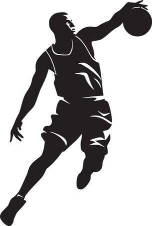 Skyward Scepter Dunk Vector Icon for Reigning Kings Slam Showcase Vector Art for Dunking Exhibitionsのイラスト素材