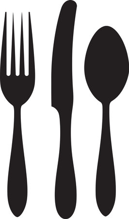 Bistro Blade Badge Fork and Knife Vector Icon for Stylish Culinary Representation Utensil Elegance Badge Vector Design fのイラスト素材