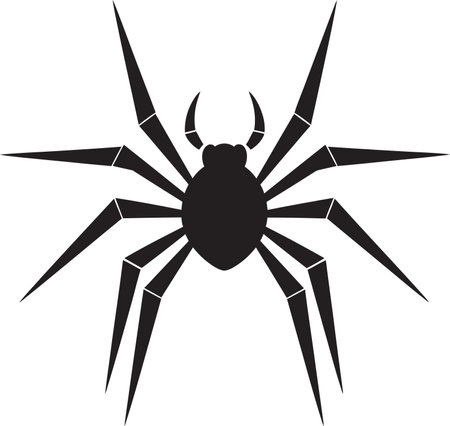 Vector Venom Insignia Striking Spider Logo for Edgy Design Impact Webbed Wonder Crest Marvelous Spider and Web Vector foのイラスト素材