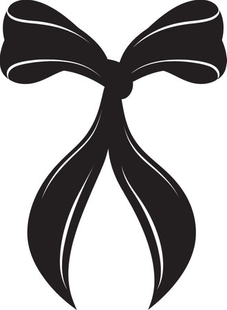 Velvet Vortex Surprise Ribboned Design Celestial Serenity Gift Bow Emblemのイラスト素材