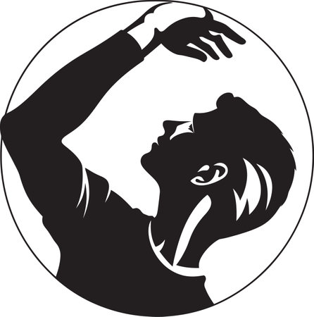 Puzzle of Sorrow Vector Icon of a Troubled Mind Melancholic Maze Emblem of a Head scratching Personaのイラスト素材