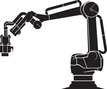 Cybernetic Grip Vector Icon of Mechanized Mastery RoboCraft Precision Automated Artistry Iconのイラスト素材