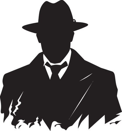Regal Rogues Vector Icon for Mafia Elegance Tailored Ties Mafia Crest Designのイラスト素材