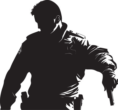 Blacked Out Justice Unveiling Police and Violent Encounter Furys Frontline Tumultuous Clash of Law and Violenceのイラスト素材