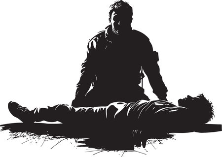 Vigilante Unveiled Dark Symbol for Police Wrath Urban Warfare Black Vector of Police and Violenceのイラスト素材