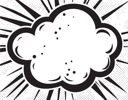 Cloud of Conversation Iconic Black Design in 80 Words 80 Word Extravaganza Pop Culture Speech Bubble Iconのイラスト素材