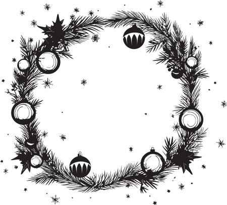 Snowy Evergreens Vector Icons for Natural Christmas Decor Sweets and Treats Candy themed Christmas Decor Vectorのイラスト素材