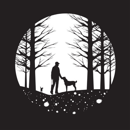 Midnight Mistletoe Elegant Vector Christmas Card Graphic Ink Holiday Joy Contemporary Black Christmas Card Designのイラスト素材