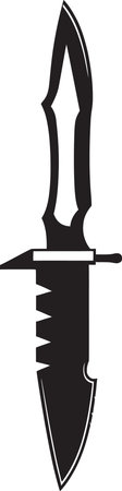 Gothic Guardian Sophisticated Combat Knife Vector Midnight Marauder Minimalistic Black Blade Graphicのイラスト素材