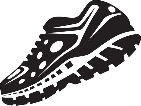 Gothic Glide Sophisticated Black Footwear Icon Shadowed Structures Contemporary Black Architecture Vectorのイラスト素材
