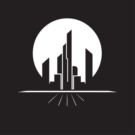 Chic Urban Unity Modern Black Vector Architecture Icon Ink Embrace Romantic Couple Logoのイラスト素材