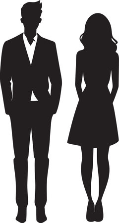 Eternal Unity Chic Couple Icon Whispering Dreams Abstract Intimate Designのイラスト素材