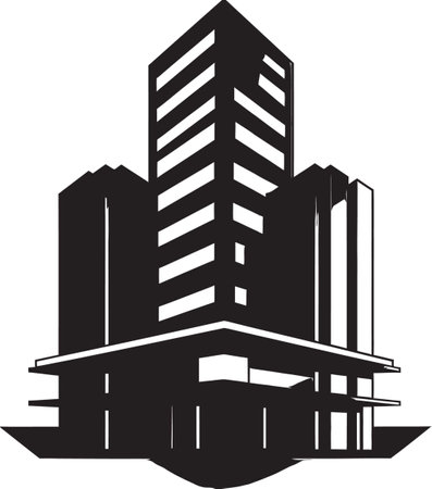 Gothic Gallery Sophisticated Abstract Architecture Design Silent Serenity Minimalistic Black Vector Structureのイラスト素材