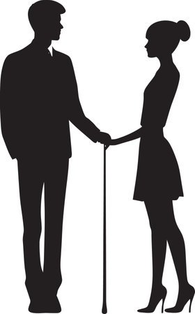 Silent Embrace Minimalistic Moment Design Passionate Symphony Elegant Black Symbolのイラスト素材