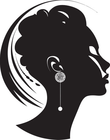 Gothic Gaze Minimalistic Black Woman Face Vector Graphic Enigma Essence Elegant Abstract Woman Face Vector Symbolのイラスト素材