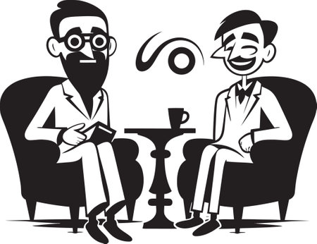 Healing Harmony Doctor Patient Unity in Black Vector Imagery Empathetic Endeavors Doctor Patient Bonds Illustrated in Blのイラスト素材