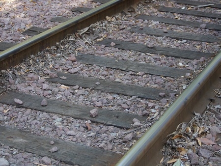 Old Railroad tracksの写真素材