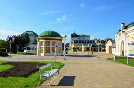 pedestrian zone in spa Franzensbadのeditorial素材
