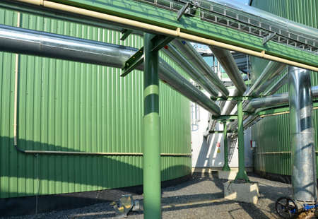 detail of the biogas plant green energy の写真素材