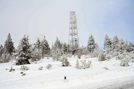 Ore Mountains, Klinovec  Czech Republic in  winterの写真素材