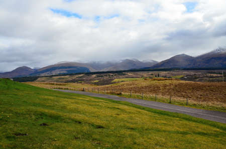 Scottish Highlands overlooking the countryside