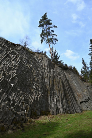 Rotav organ of volcanic origin Karlovy Vary Region, A glass mountain of volcanic origin in the Czech Republic.の写真素材