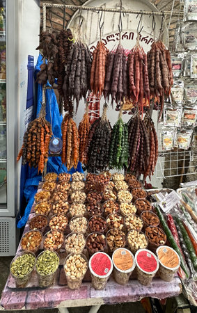 Home market with churchella, nuts and dried seedsの写真素材