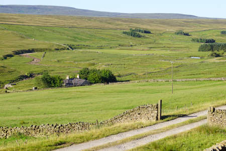 Landscape by the Dryburgh Abbey in Scotlandの写真素材