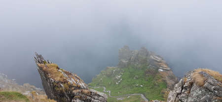 The island of Skellig Michael, also known as the Great Skellig, is home to one of Ireland's best-known, yet hard-to-reach medieval monasteries.の写真素材