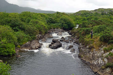 The Connemara Loop, which is part of the Wild Atlantic Way is a scenic route that will take you in a loop around beautiful North West Connemara.の写真素材
