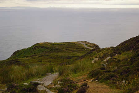The Slieve League cliffs in the west of the Irish county Donegal on the Atlantic Ocean are with 601...