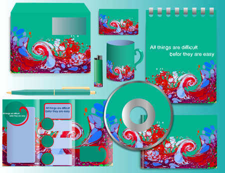 vector business set, ebru elements at business templateのイラスト素材