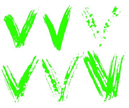 Vector collection of ink signs, hand drawn decorative symbols, watercolor elements isolated on whiteのイラスト素材