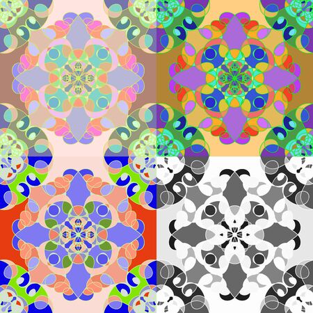 Colorful seamless tile pattern. Vector illustration.のイラスト素材