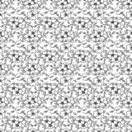 Seamless floral pattern. Vector petal illustration. Black and white patternのイラスト素材