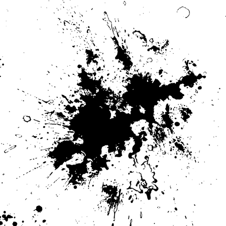 Hand-made grunge texture. Abstract ink drops background. Black and white grunge texture. Vector watercolor grunge texture.のイラスト素材