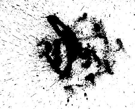 Hand-made grunge texture. Abstract ink drops background. Black and white grunge texture. Grunge texture. Vector watercolor grunge texture.のイラスト素材