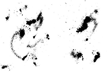 Hand-made grunge texture. Abstract ink drops background. Black and white grunge texture. Grunge texture. Vector watercolor grunge texture.のイラスト素材
