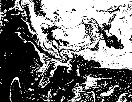 Black and white marbled texture. Grunge vector illustration. Ink marble background. Abstract ebru paper. Liquid pattern. EPS10のイラスト素材
