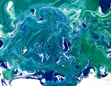 Marbled blue abstract background. Liquid marble pattern.の写真素材