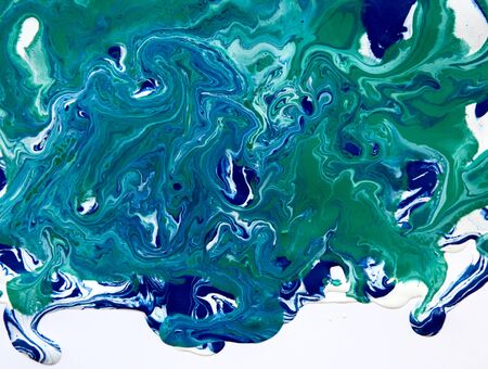 Marbled blue abstract background. Liquid marble pattern.の写真素材