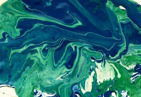 Marbled blue abstract background. Liquid marble pattern.の写真素材