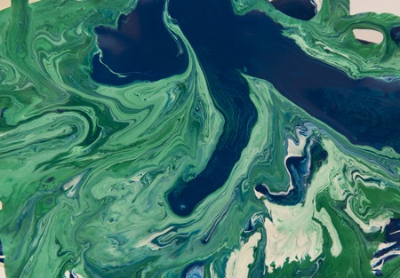 Marbled blue abstract background. Liquid marble pattern.の写真素材