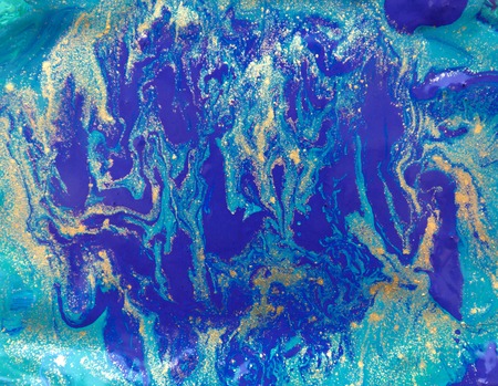 Marbled blue abstract background. Liquid marble pattern.の写真素材