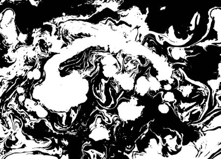 Black and white abstract background. Liquid marble pattern. Monochrome texture.のイラスト素材