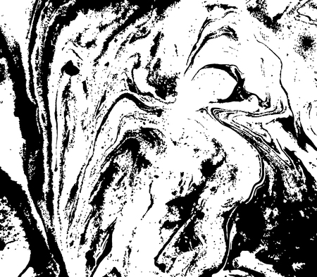 Black and white abstract background. Liquid marble pattern. Monochrome texture.のイラスト素材