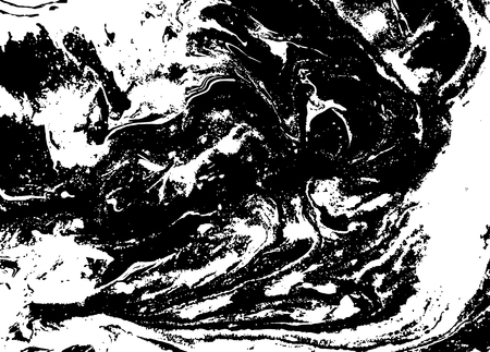 Black and white abstract background. Liquid marble pattern. Monochrome texture.のイラスト素材